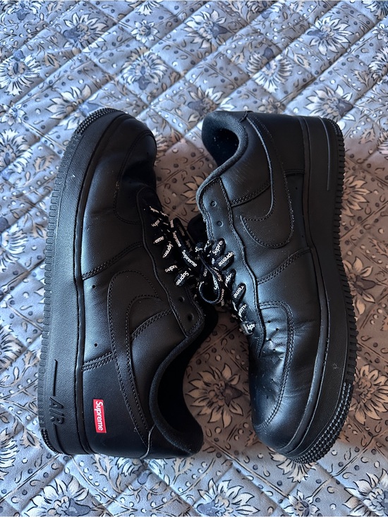 Nike Other - Nike supreme Black Leather Air Force 1s Low-Top Sneakers